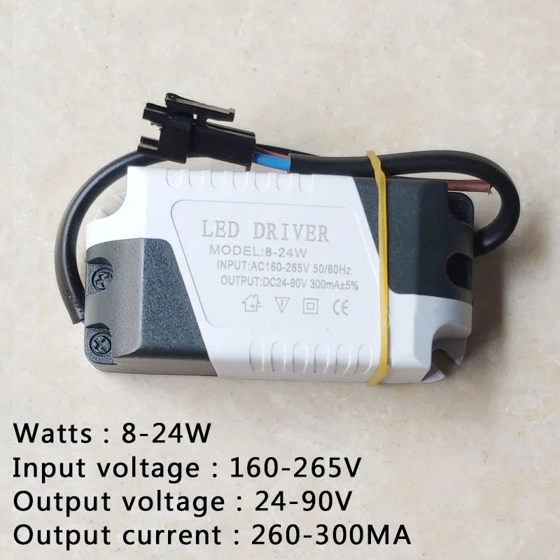 Constant Current LED Driver 240-300mA 3W-50W SM Plug AC 90-265V Short Circuit Protection