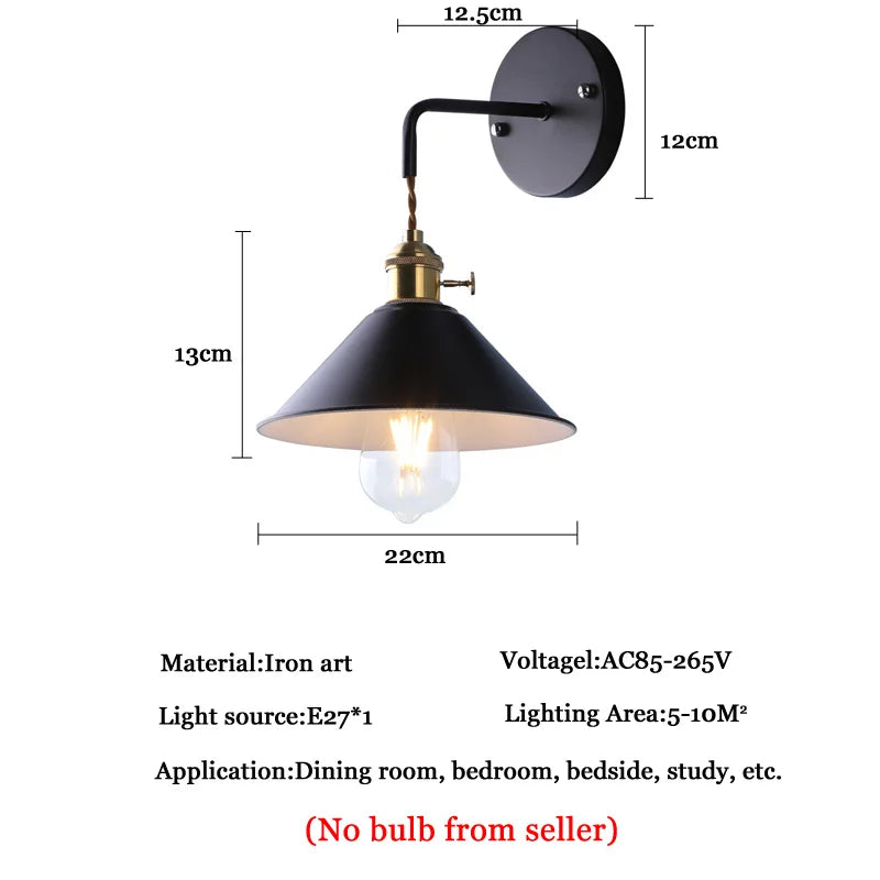 Nordic Macaron E26 E27 Wall Lamp Iron 5 Colors Downward Light AC 85-265V Bedroom Living Room