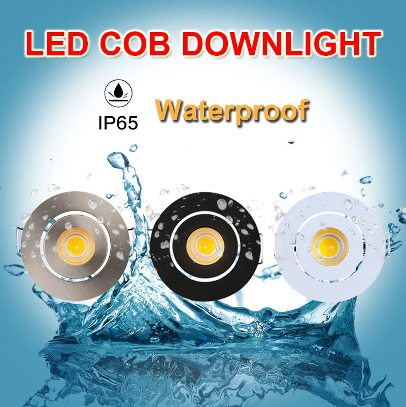 Modern 3W Waterproof LED Downlight Dimmable Ceiling Light