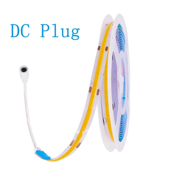 USB DC 5V COB LED Strip Light 320 LED/m 8mm PCB CRI 90 IP33 0.5m to 5m Warm White Natural White Cool White Red Green Blue Yellow Flexible Tape