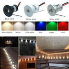IP65 Mini LED Recessed Spotlight 1W DC 3V 12V 24V 95lm 30 or 120 Degree Dimmable Aluminum Silver Black White Warm White Natural White Cool White RGB 20 Pack