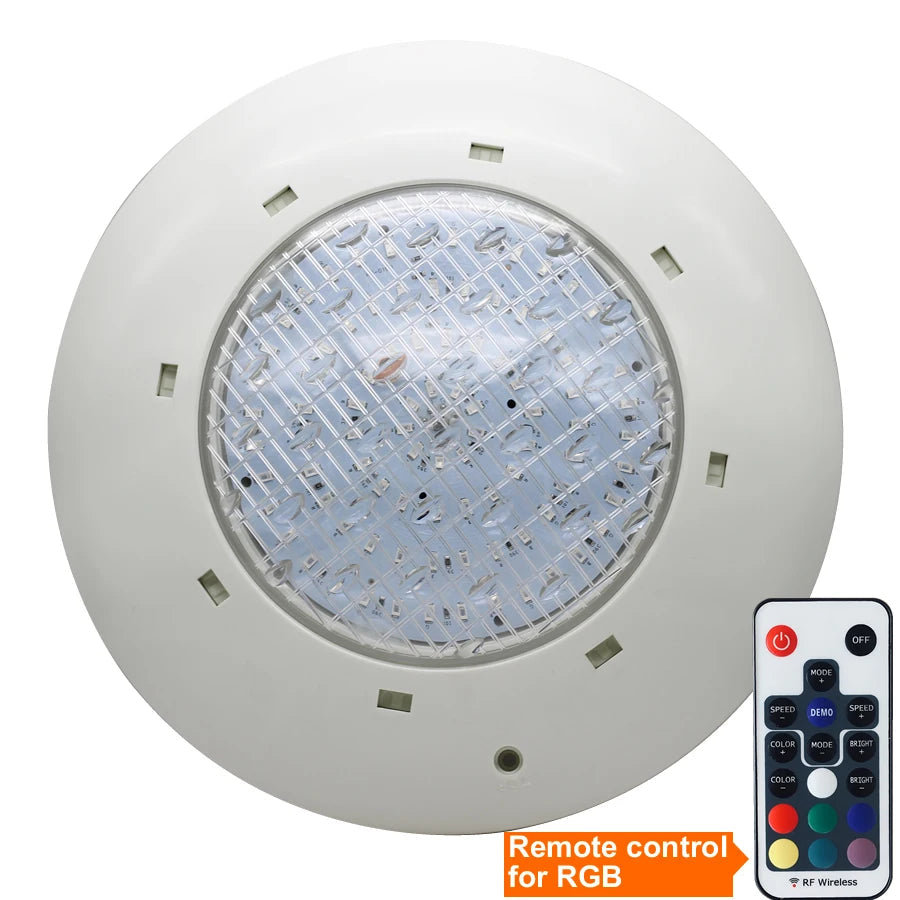 LED Pool Underwater Light 24W 36W IP68 DC 12V RGB Remote Warm White Cool White D280mm