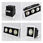 Dimmable COB LED Recessed Downlight 10W 20W 30W 24-Degree CRI 85+ 85-265V Commercial