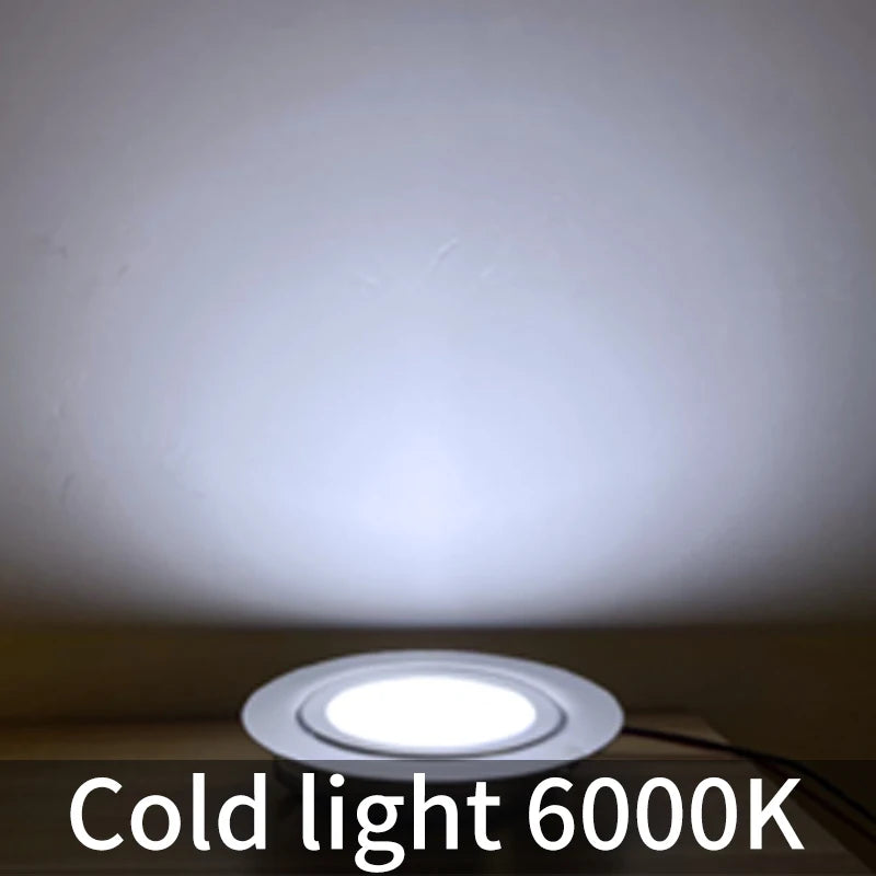 4/8-Pack 3W IP65 Stainless Steel LED Spotlight D72mm 55mm Cutout 120° 240-300lm DC 12V