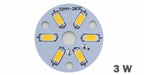 SMD5730 Round LED Lamp Board 3W-36W 110-120lm/W CRI 85+ San'An 300mA DC Warm Natural Cool