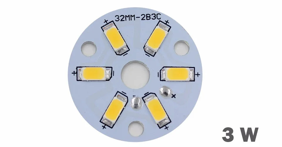 SMD5730 Round LED Lamp Board 3W-36W 110-120lm/W CRI 85+ San'An 300mA DC Warm Natural Cool