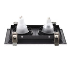 Square GU10 MR16 Recessed Downlight Frame Bracket Single Double Triple Ring Adjustable