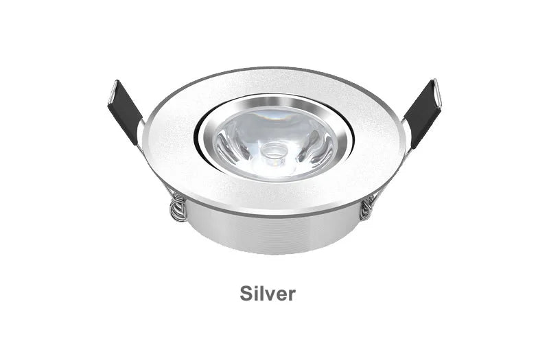 LED Recessed Spotlight 1.5W 3W 8 Degree Narrow Beam Bridgelux CRI 85 D68mm 50-63mm Cutout DC 12-24V or AC 85-265V Silver Gold Black Wine Cabinet
