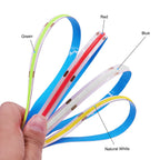 USB DC 5V COB LED Strip Light 320 LED/m 8mm PCB CRI 90 IP33 0.5m to 5m Warm White Natural White Cool White Red Green Blue Yellow Flexible Tape