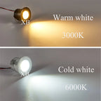 Mini LED Recessed Cabinet Spotlight 1W 3W 4000K Brushed Nickel Aluminum AC 85-265V or DC 12V Driver Included Jewelry Display Ceiling Downlight