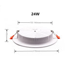 LED Recessed Ceiling Downlight 5W 9W 12W 15W 18W 24W 30W 36W 100lm/W AC110-240V