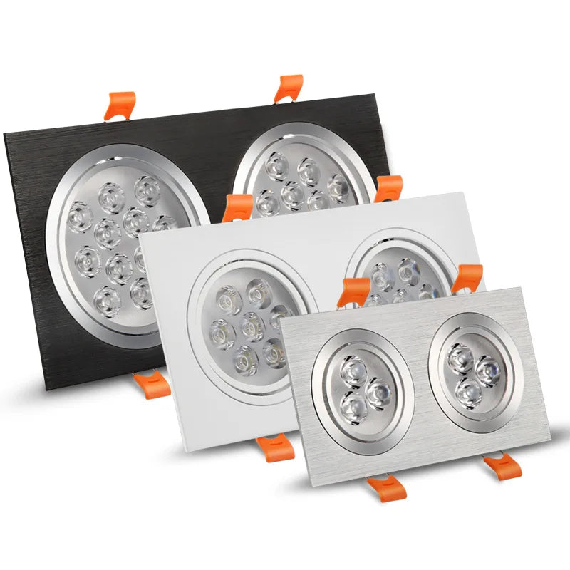 Dimmable Square COB LED Recessed Downlight 3W 5W 7W 10W 14W 18W 45-Degree 85-265V