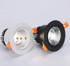 Dimmable COB LED Recessed Downlight 3W 5W 7W 9W 12W 15W 18W CRI 92+ 45-60° AC 86-265V
