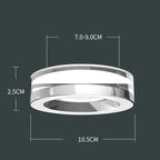 Crystal LED Recessed Downlight 5W 7W CRI 80 Aluminum Acrylic D105 x H25mm 70-90mm Cutout AC 90-260V Warm White Cool White Tricolor Silver White Gold