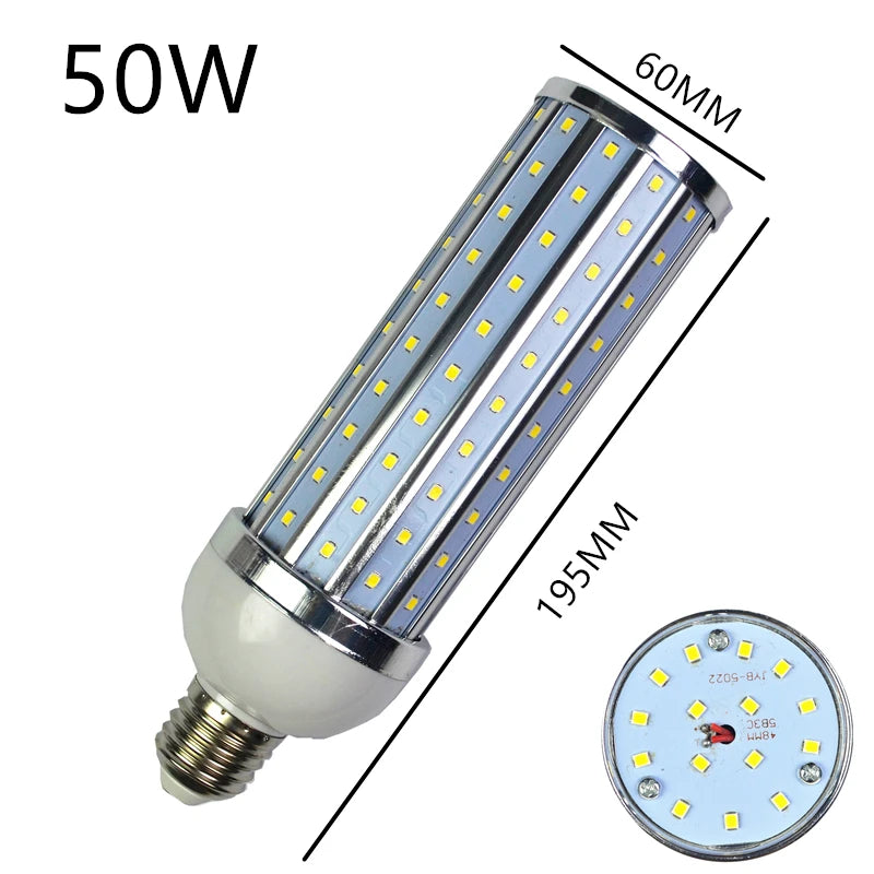 E26 E39 E40 B22 SMD2835 LED Corn Bulb 25W-250W 100-110lm/W 360° AC 85-265V 3-Color