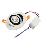 360 Degree Rotatable COB LED Recessed Downlight 5W 7W 10W 15W 18W CRI 80 100-110 lm/W AC DC 12V 24V Warm White Natural White Cool White White Black Driver Included