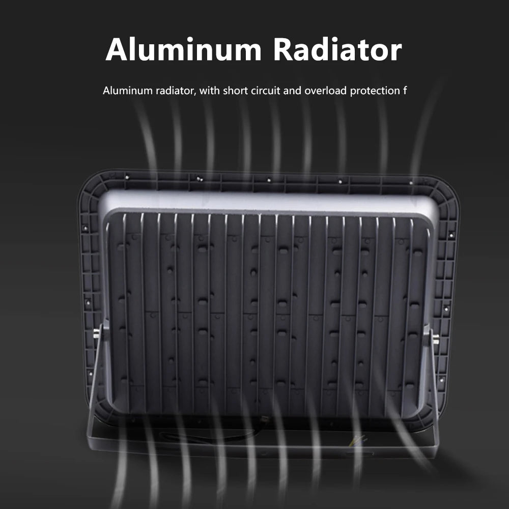 LED Flood Light 100W 200W 600W IP66 AC 110-240V Outdoor Wall Spotlight Aluminum