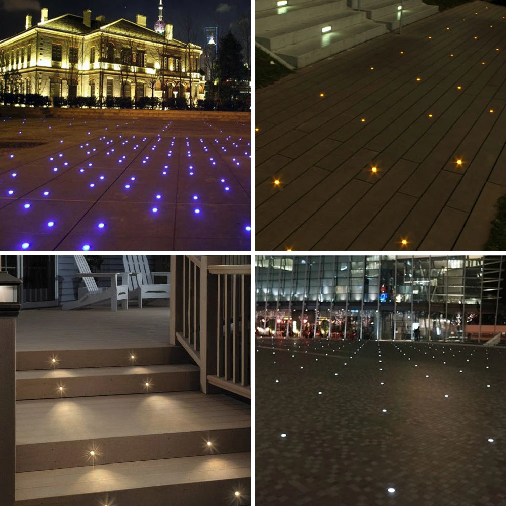 IP67 Mini LED Underground Ground Light 1W DC 12V 95lm 120 Degree CRI 80 36cm Cable Dimmable Aluminum Warm White Natural White Cool White Red Green Blue RGB