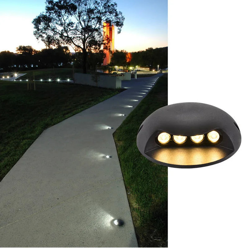 IP68 LED Underground Buried Light 2W 3W 4W 6W 8W 100° 100lm/W AC 85-265V DC 12V Garden Path