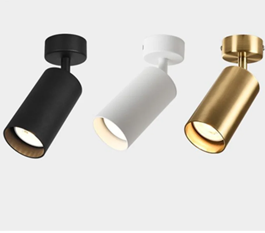 Dimmable COB LED Surface Spotlight 7W 10W 110lm/W Black White Gold AC 85-265V 100,000hr