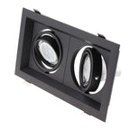 Square GU10 MR16 Recessed Downlight Frame Bracket Single Double Triple Ring Adjustable