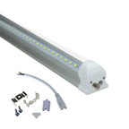 20W T8 V-Shape Integrated LED Tube 2ft 570mm 2000lm SMD2835 270° Milky Clear AC 85-265V
