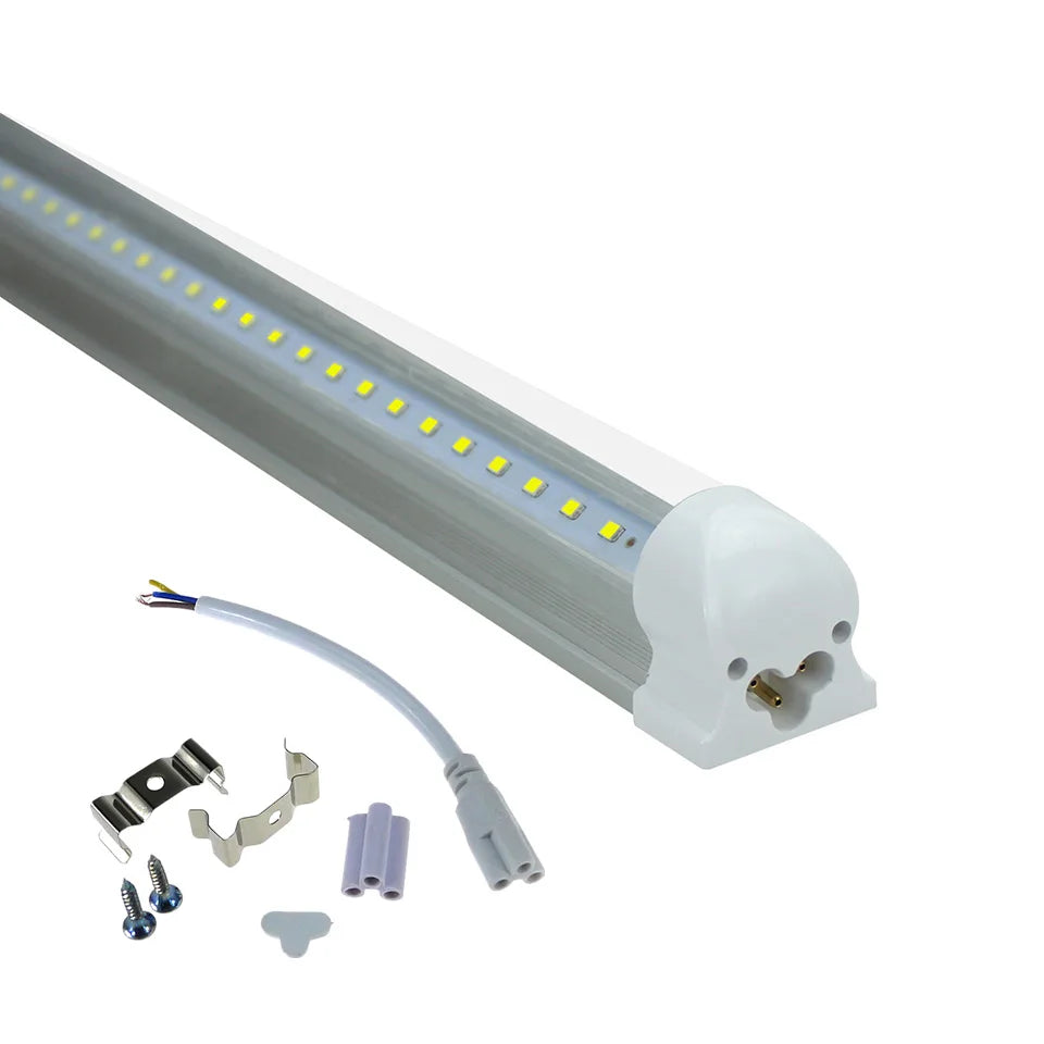 20W T8 V-Shape Integrated LED Tube 2ft 570mm 2000lm SMD2835 270° Milky Clear AC 85-265V