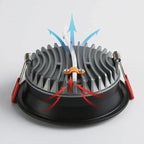 Dimmable Anti-Glare OSRAM LED Recessed Downlight 9W 12W 15W 18W 80-Degree CRI 90+ 85-265V