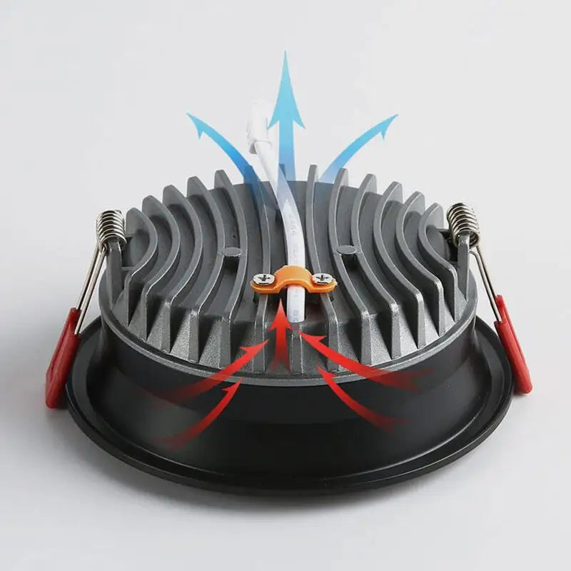 Dimmable Anti-Glare OSRAM LED Recessed Downlight 9W 12W 15W 18W 80-Degree CRI 90+ 85-265V