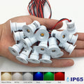 IP65 Mini LED Recessed Spotlight 1W DC 3V 12V 24V 95lm 30 or 120 Degree Dimmable Aluminum Silver Black White Warm White Natural White Cool White RGB 20 Pack