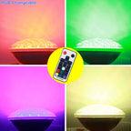 PAR56 LED Pool Light 24W 36W IP68 AC/DC 12V RGB Remote Warm White Cool White D178mm