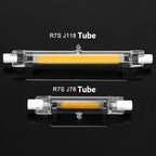 R7S COB LED Glass Tube Bulb 15W-50W 78mm 118mm 360° AC 110-220V Warm Neutral Cool White