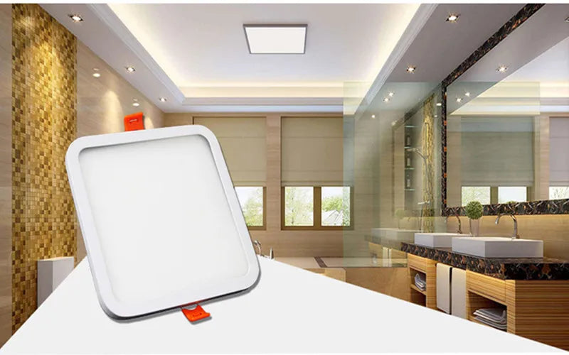 Ultra-Thin LED Recessed Panel Downlight 6W 8W 15W 20W Adjustable Cutout 85-265V Round