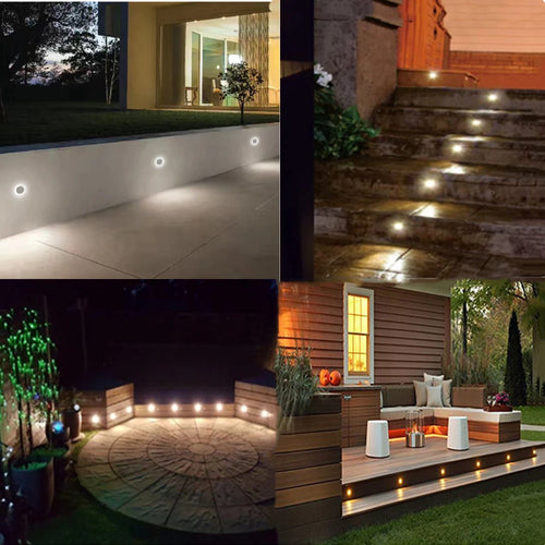 DC 12V 1W LED Recessed Stair Wall Light IP65 D35mm 25mm Cutout Dimmable Warm Neutral Cool