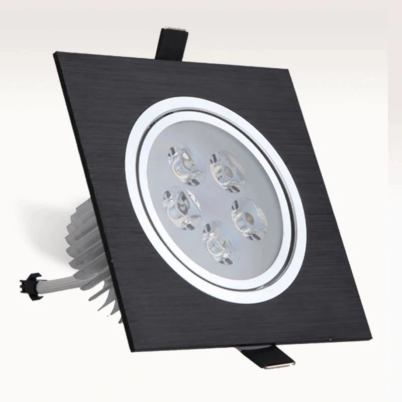Dimmable Square LED Recessed Downlight 3W 5W 7W 9W 12W 45° No UV AC 85-265V 100,000hr