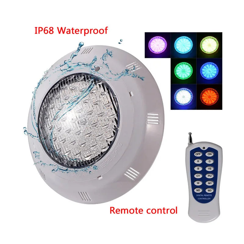 LED Underwater Swimming Pool Light 18W 25W 30W 45W 55W IP68 AC DC 12V RGB Remote