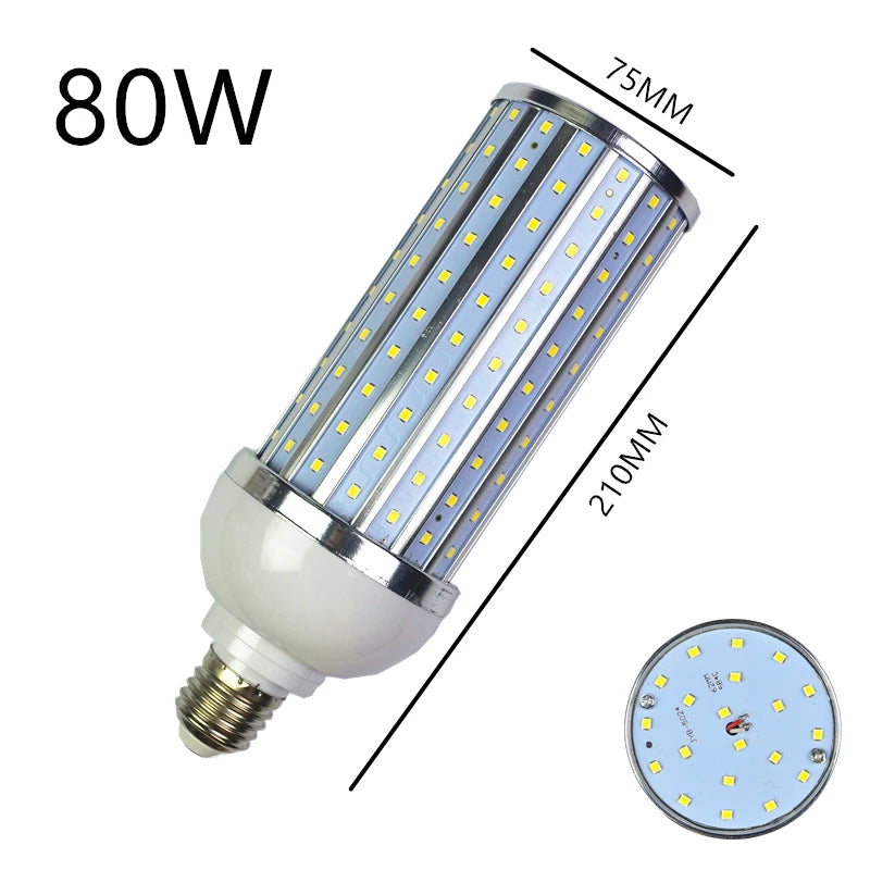 E26 E39 E40 B22 SMD2835 LED Corn Bulb 25W-250W 100-110lm/W 360° AC 85-265V 3-Color