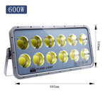 LED Flood Light 100W 200W 600W IP66 AC 110-240V Outdoor Wall Spotlight Aluminum