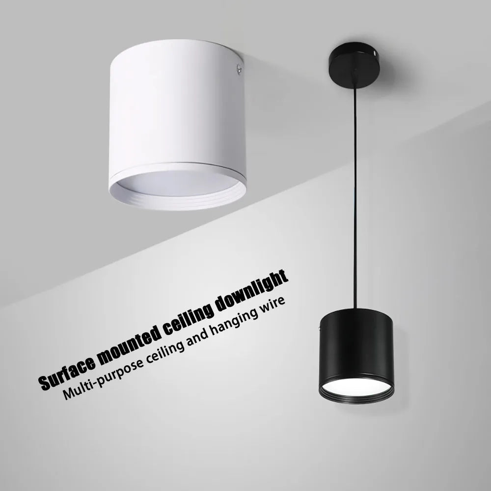 Dimmable COB LED Pendant Ceiling Light 7W 9W 12W 15W 18W 20W 24W CRI 90+ 85-265V