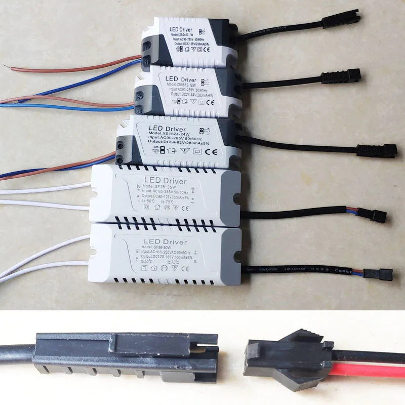 Constant Current LED Driver 240-300mA 3W-50W SM Plug AC 90-265V Short Circuit Protection