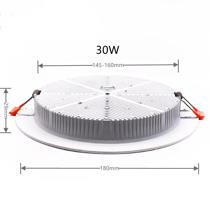 LED Recessed Ceiling Downlight 5W 9W 12W 15W 18W 24W 30W 36W 100lm/W AC110-240V