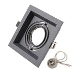 Square GU10 MR16 Recessed Downlight Frame Bracket Single Double Triple Ring Adjustable