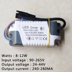 Constant Current LED Driver 240-300mA 3W-50W SM Plug AC 90-265V Short Circuit Protection