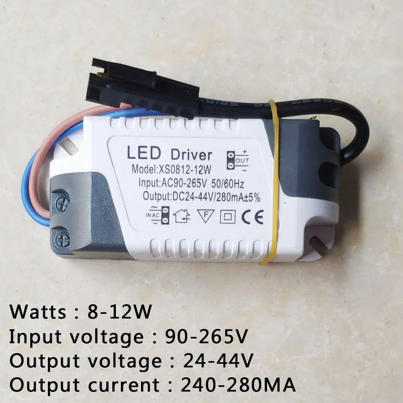 Constant Current LED Driver 240-300mA 3W-50W SM Plug AC 90-265V Short Circuit Protection