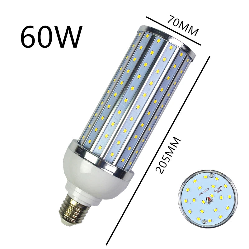 E26 E39 E40 B22 SMD2835 LED Corn Bulb 25W-250W 100-110lm/W 360° AC 85-265V 3-Color
