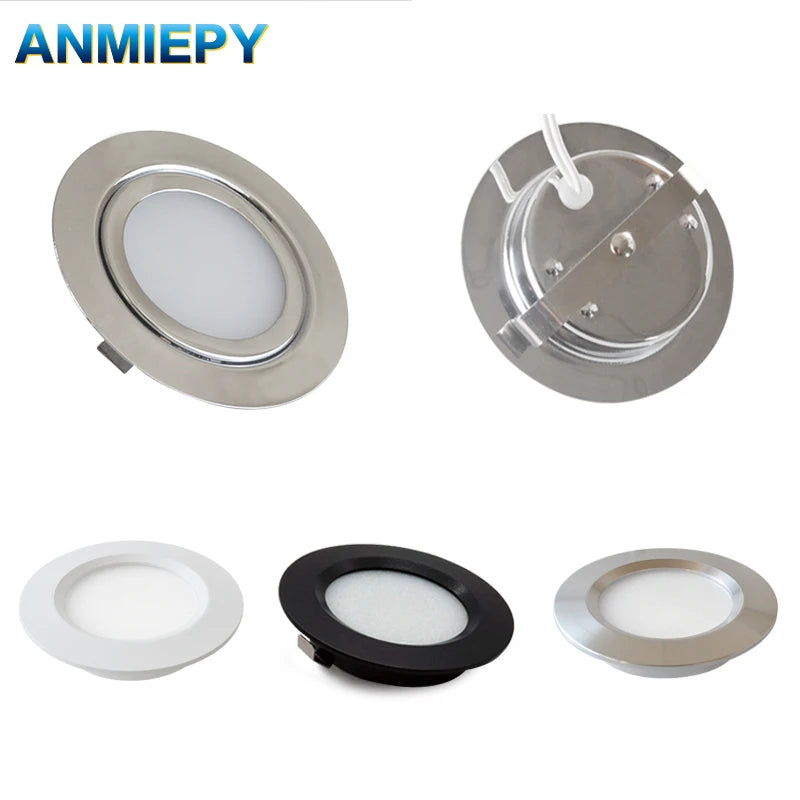 IP65 LED Mini Recessed Downlight 3W 5W 7W DC 12V 120 Degree CRI 80 D72 x H13mm 55-60mm Cutout Warm White Natural White Cool White Cabinet Bathroom