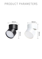 Dimmable Surface Mounted LED Ceiling Spotlight 9W 12W 15W 30-Degree Frosted 90-260V