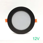 DC 12V LED Recessed Ceiling Downlight 3W 5W 7W 9W 12W 18W CRI 85+ White Black 120-Degree