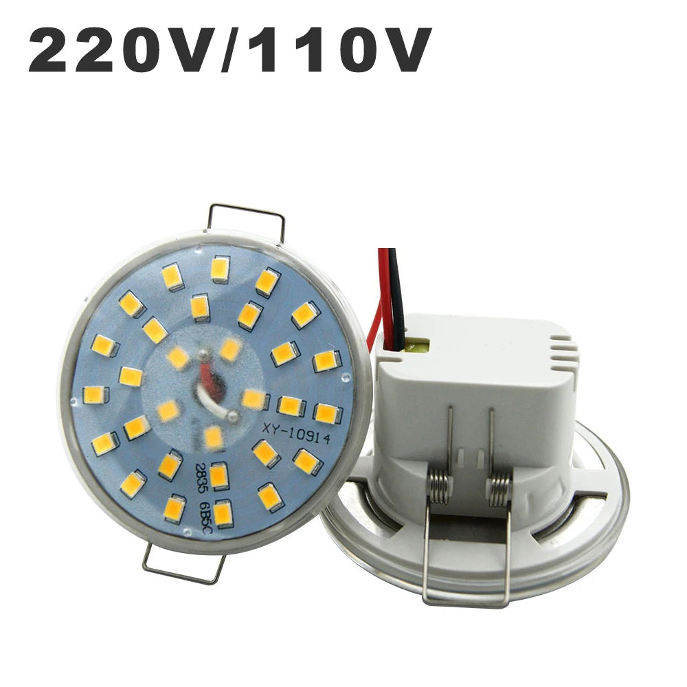 3W 5W 6W 10W Three-Way SMD2835 LED Integrated Light Cup Recessed Downlight AC 100-240V