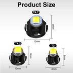 T3 T4.2 T4.7 LED Dashboard Bulb SMD3030 1W 100lm Canbus DC 12V 6 Colors 10-Pack